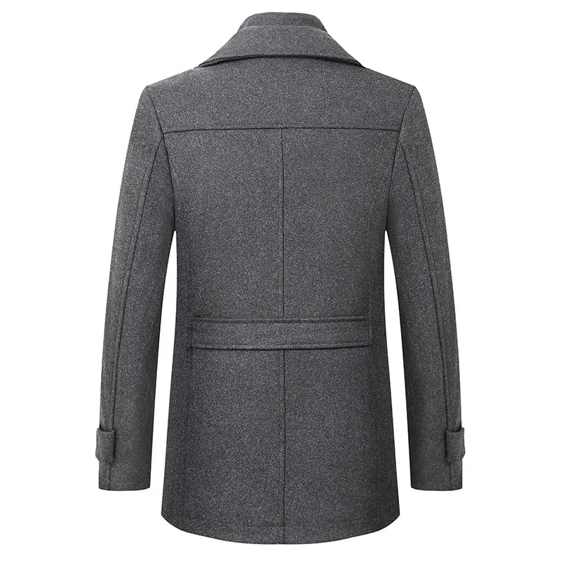 New 2023 Woolen Coat Men's Business Casual Fashionable Thickened Warm Extra Trendy Flow Fashion Jacket