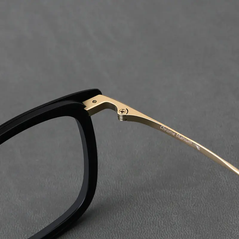 Business Men's Eyeglasses Frame Fashionable Square Large Face Style 1906 Anti-blue Light Pure Titanium Eyeglass Frame Women's