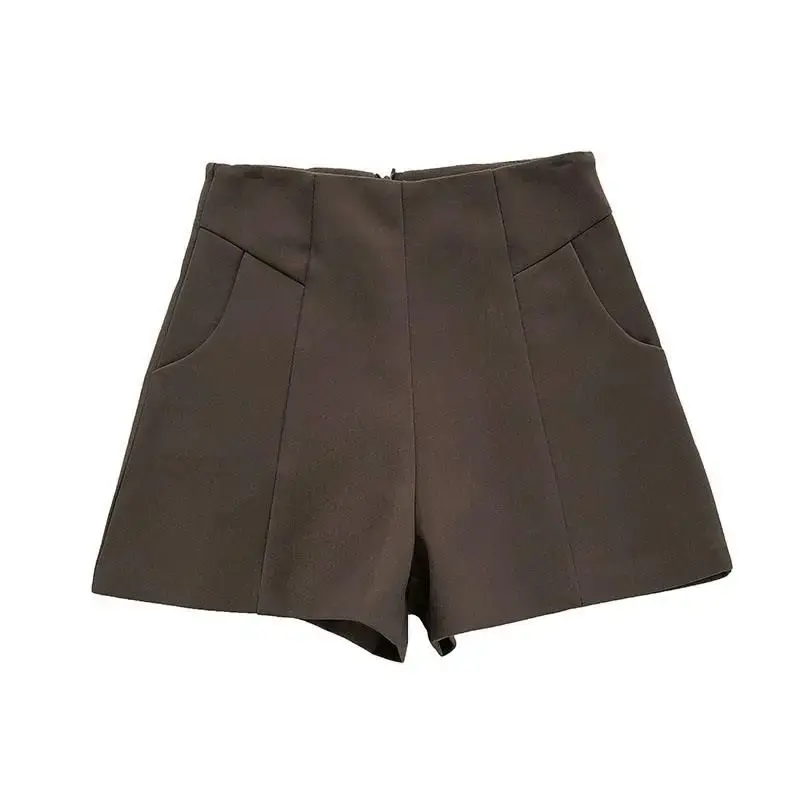 Women's Bell Bottom Shorts Casual Trendy Spring Summer Plus Size High Waisted Simple Design A- Line Outerwear Shorts