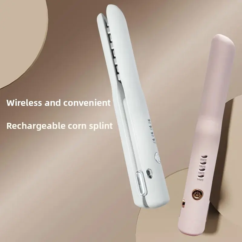 Mini Wireless Charging Hair Clamp Corn Pattern Hair Curling Iron Salon Tool Accessories for Hair Extensions And Wigs