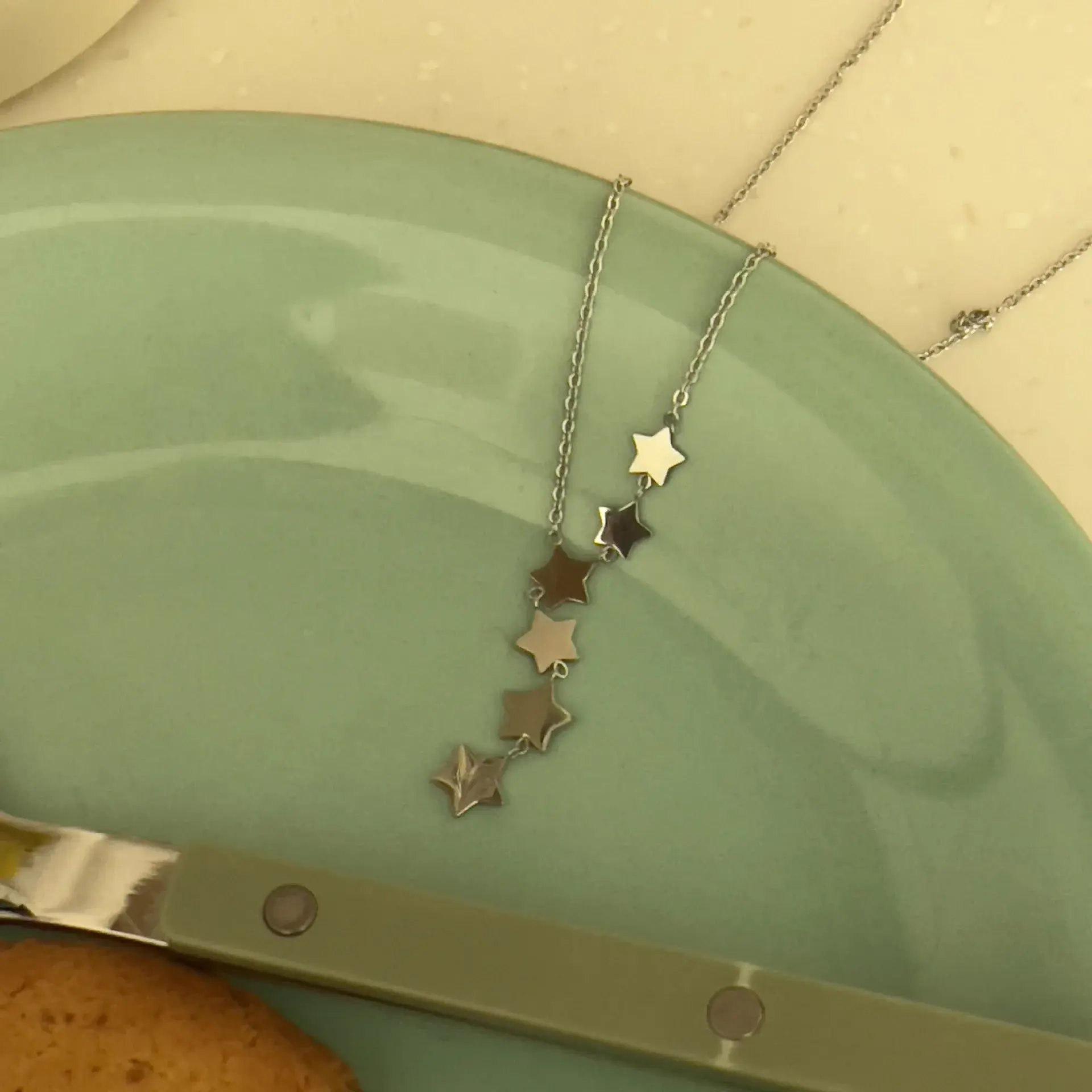 Ins Style Star Fringed Versatile Sweet Necklace Niche Design Sensibility Elegant Unique Clavicle Chain