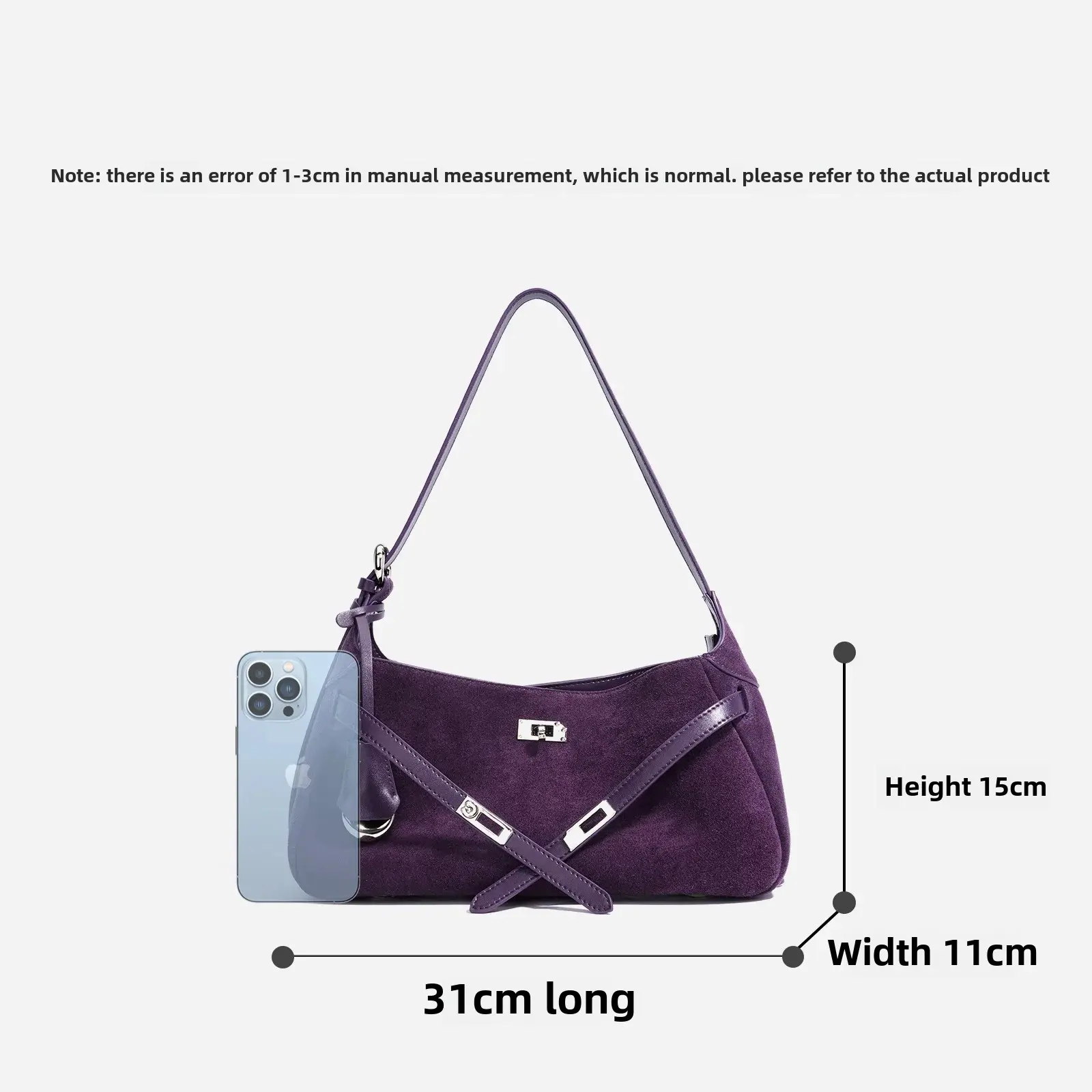 2024 New NicheDesign Frosted Cow Leather Women's Underarm Bag Versatile Single Shoulder Slant Crossbody Handbag Small Square Bag