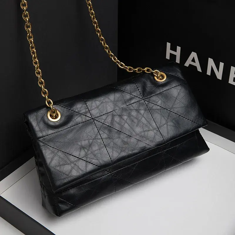 High-End FeelY Forest Bag 2024 Autumn/Winter New Small Fragrance Chain Shoulder Bag Versatile Crossbody Underarm Folding Bag