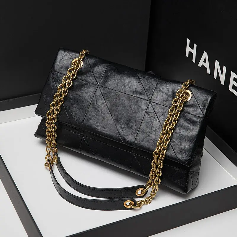 High-End FeelY Forest Bag 2024 Autumn/Winter New Small Fragrance Chain Shoulder Bag Versatile Crossbody Underarm Folding Bag