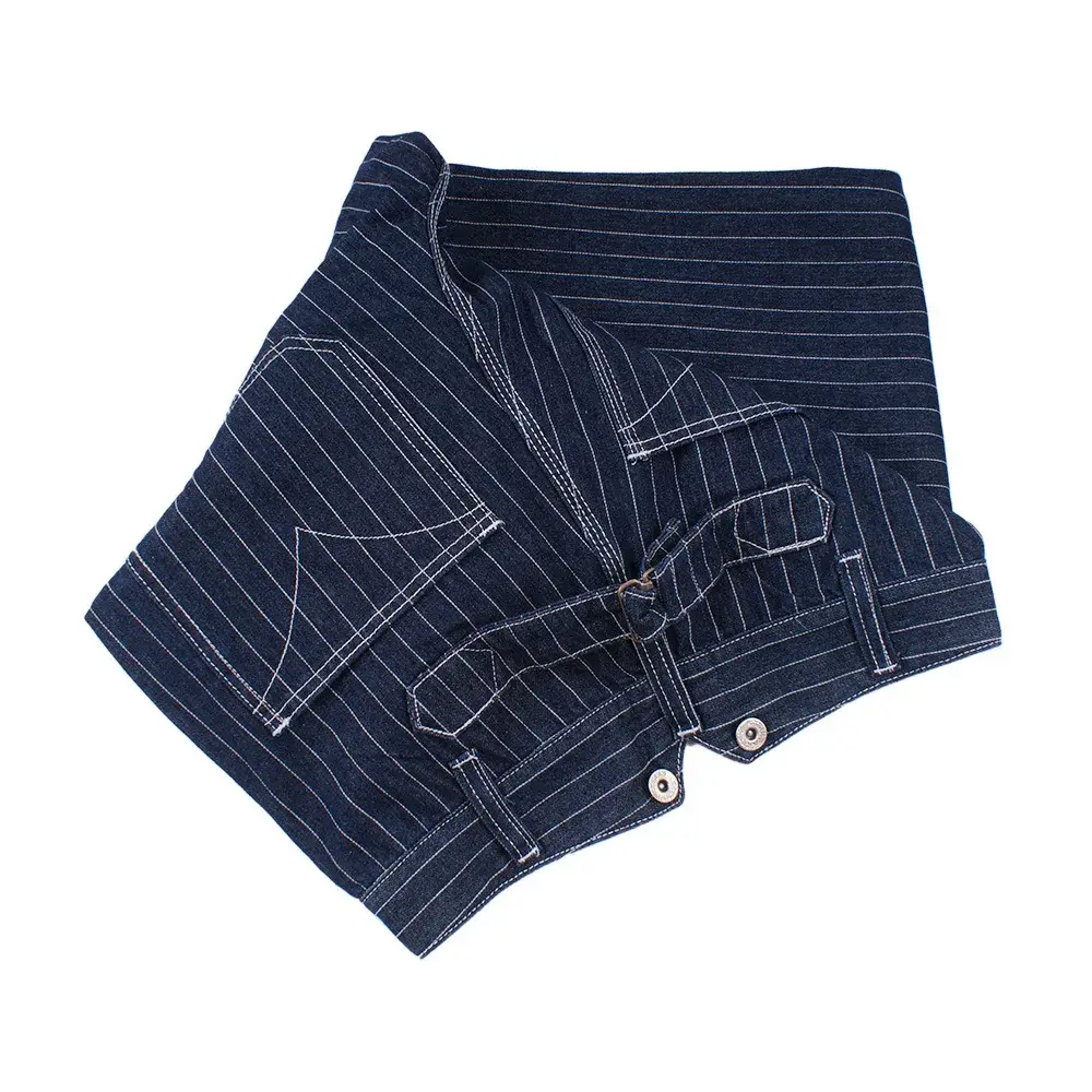 New Men's Wide-Leg Striped Jeans Loose-Fit Railway Cargo Pants Bib Pants Casual Scene American Style Fashion