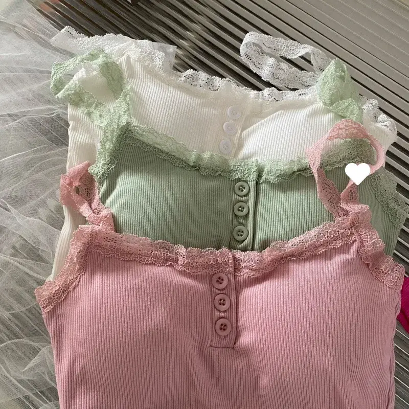 Plus Size Pure Lace Tank Top Summer Base Vest With Chest Pad Wrap Chest Lacetank Large Size Vest Top From China Mainland