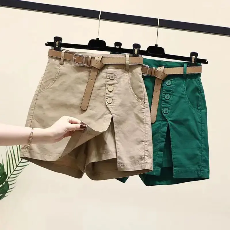 CasualshortsWomen's 2023 Cotton Linen New Style Korean Versatile Fashionable Sister Wind One Piece Export Foreign Trade