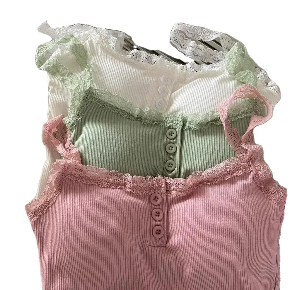 Plus Size Pure Lace Tank Top Summer Base Vest With Chest Pad Wrap Chest Lacetank Large Size Vest Top From China Mainland