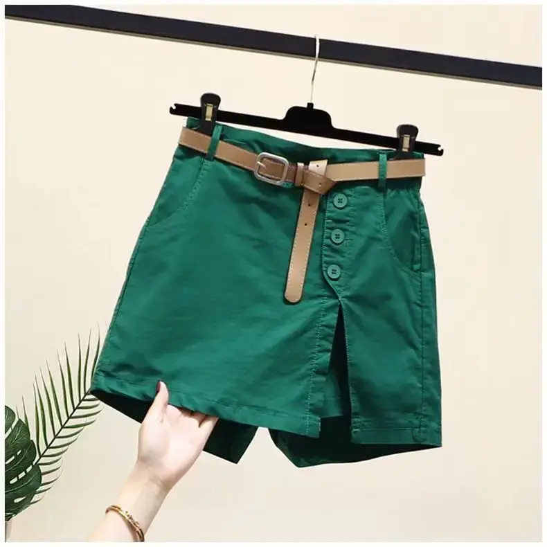 CasualshortsWomen's 2023 Cotton Linen New Style Korean Versatile Fashionable Sister Wind One Piece Export Foreign Trade