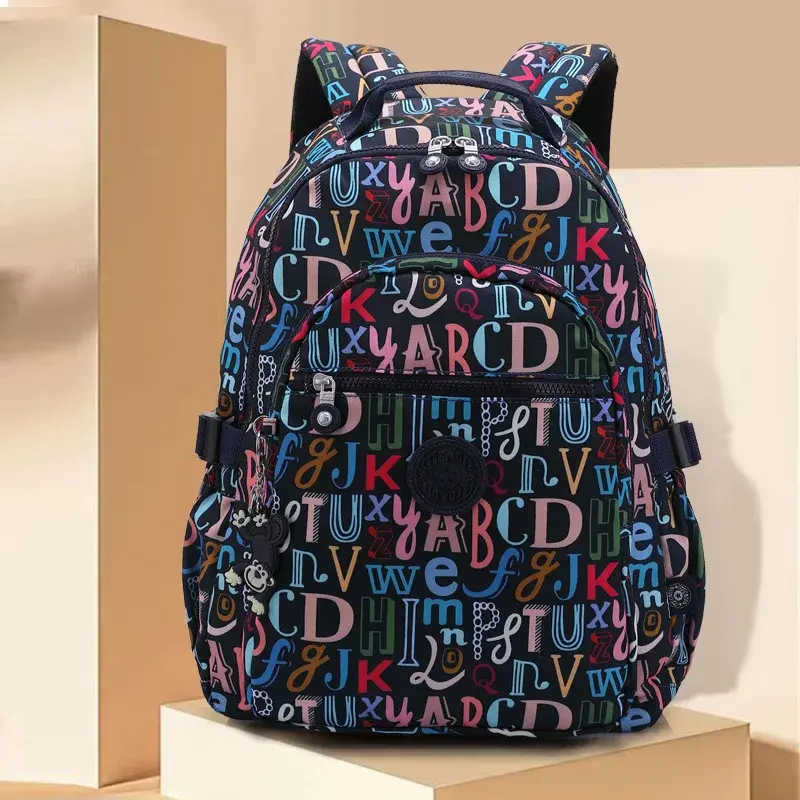 2024 New Trendy Mix-match Double Shoulder Bag Versatile Casual Travel Backpack Student Bookbag Daily Use Backpack