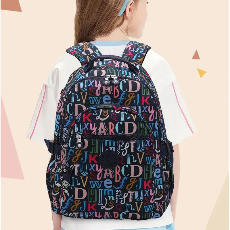 2024 New Trendy Mix-match Double Shoulder Bag Versatile Casual Travel Backpack Student Bookbag Daily Use Backpack