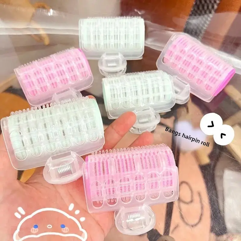 Airy Seamless Hair Clips Forehead Clamp Hair Curling Tongs Black Synthetic Hair Styling Tools High Crown Top Hair Fixing Clips