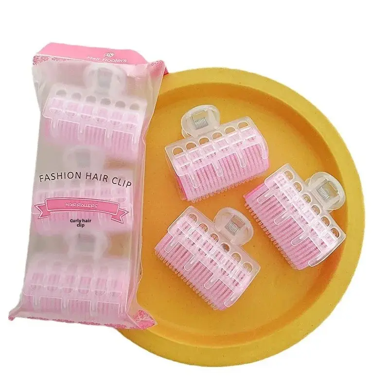 Airy Seamless Hair Clips Forehead Clamp Hair Curling Tongs Black Synthetic Hair Styling Tools High Crown Top Hair Fixing Clips