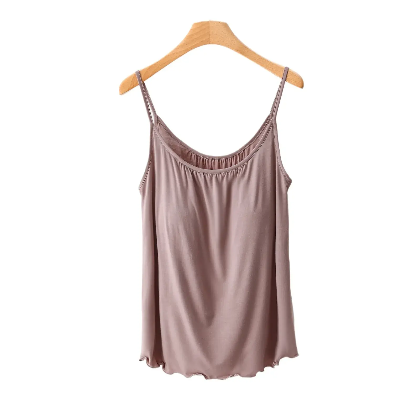 Modal Summer Strap Vest Bra Underwear with Chest Pad No Steel Ring One-Piece Loose Sleeping Gown New Style Women's Clothing