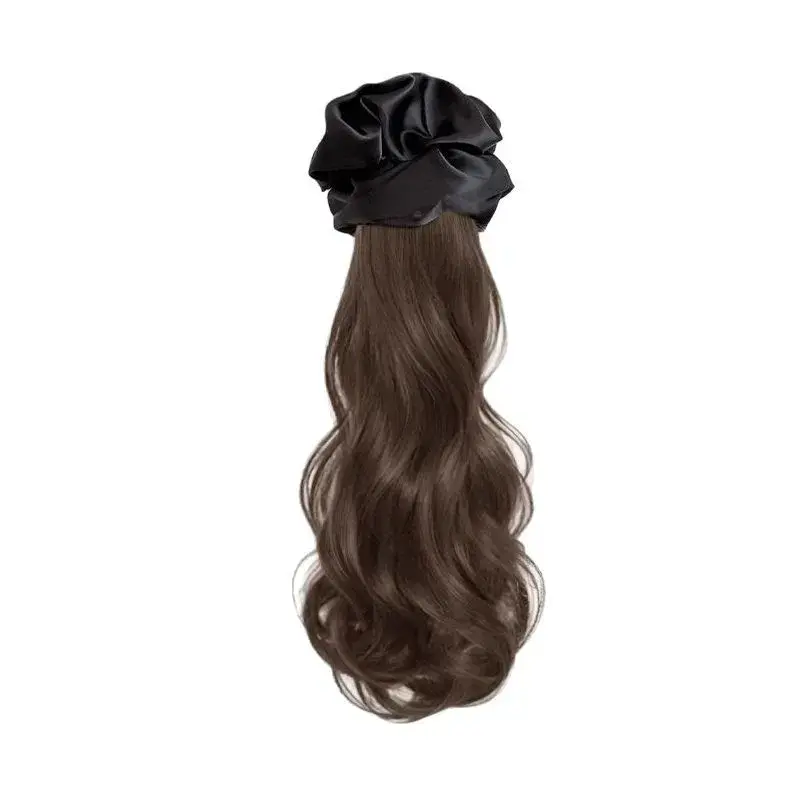Women's Fashionable Long Hair Wave Scrape Clip-On Natural Hair Extension One-Piece Voluminous Curly Hair Accessory