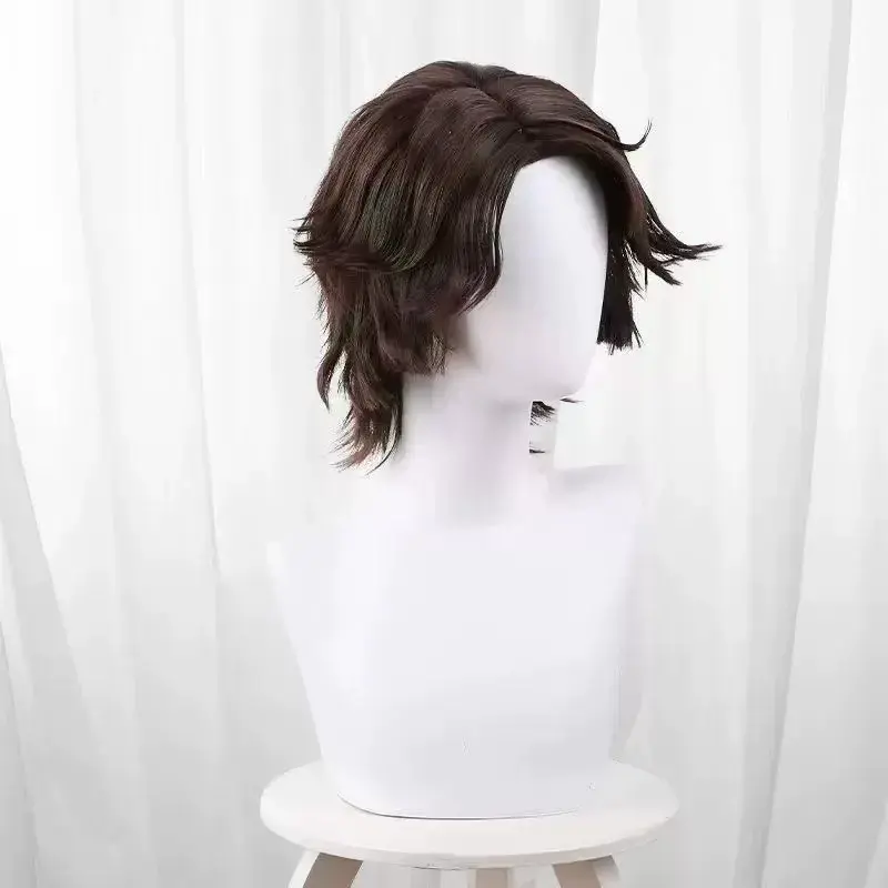 Black Brown Marionette Cosplay Wig Anti-Curl Hair Top Shape Rose Net Chinese Anime Realistic Hair Extensions Full Head Cover