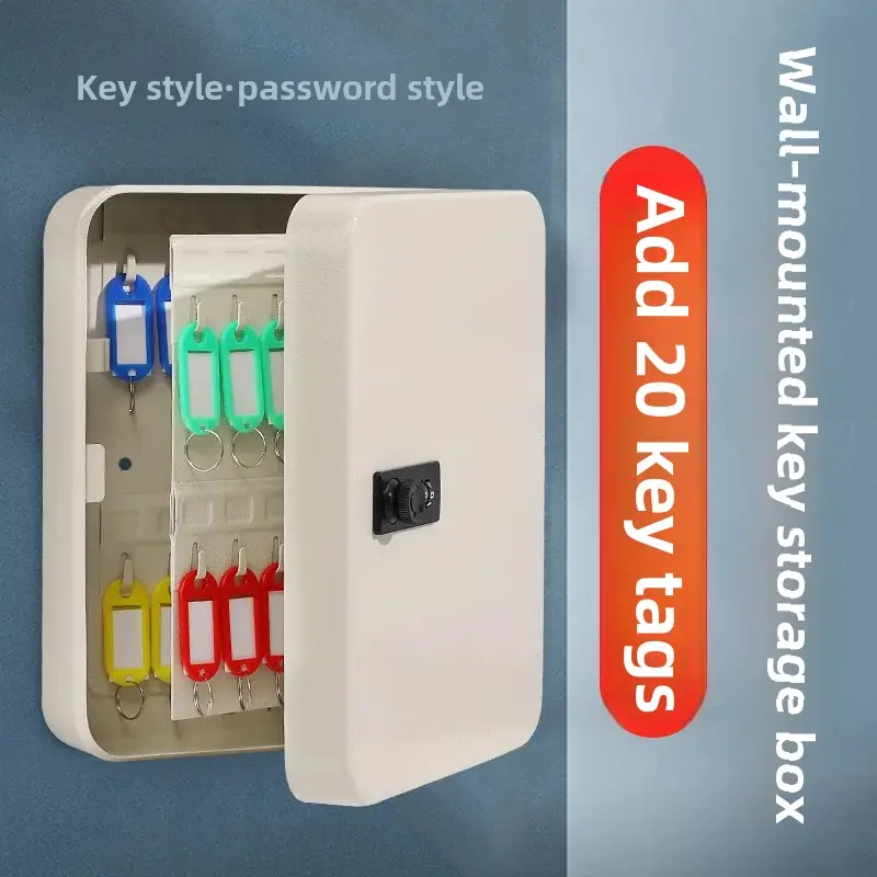 Keyless Lock Box Iron Box Car Key Holder Wall Mounted Property Management Cabinet Lock Hardware Decorative Accessories