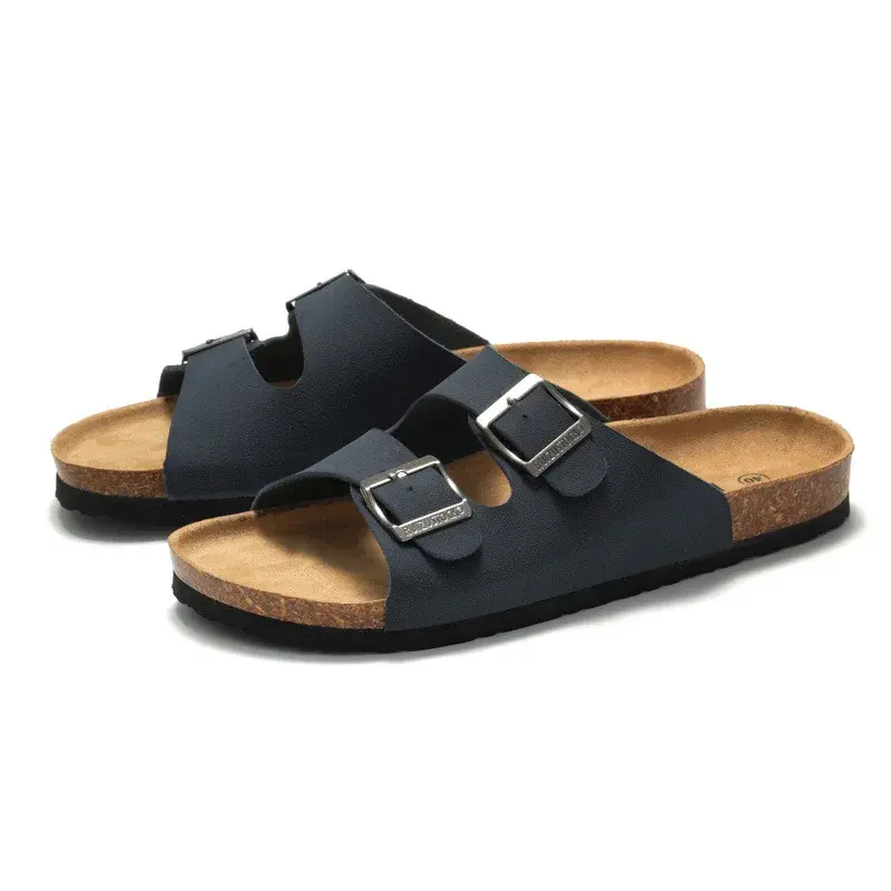 Ruifu 2024 New Men's Soft Wood Slippers Women's Style Beach Sandals Trendy Water Sponge Slippers For Students Spring Summer