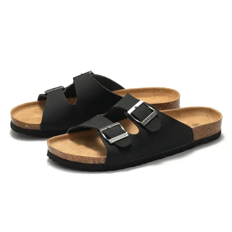 Ruifu 2024 New Men's Soft Wood Slippers Women's Style Beach Sandals Trendy Water Sponge Slippers For Students Spring Summer