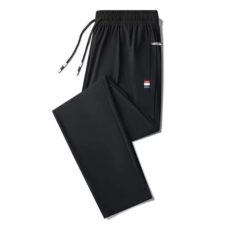 Men's Quick Dry Loose Fit Breathable Summer Lightweight Casual Pants Korean Style Elastic Sweatpants For Men