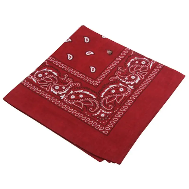 Pure Cotton Paisley Dance Magic Headscarf Face Mask Headband Scarf Large Handkerchief Transforming Worm Nut Flower Pattern