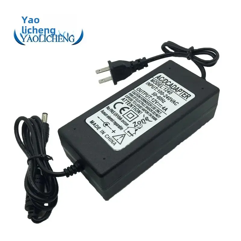 Universal 12V4A4000MA Switch Power Supply Adapter For CCTV Camera LED Light Security Surveillance Equipment Power Adapter