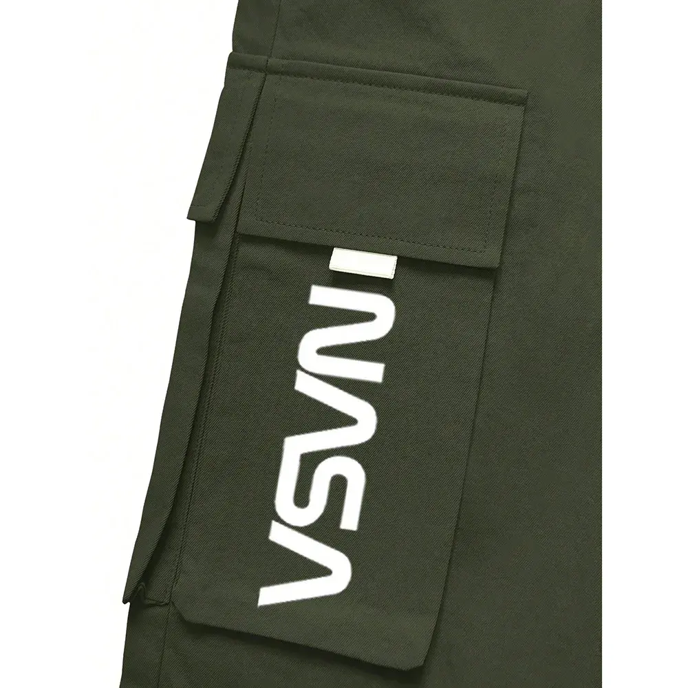 Men's Casual Workwear Straight-Leg Sweatpants Multi-Pocket Loose-Fit Long Pants for Fitness and Sport