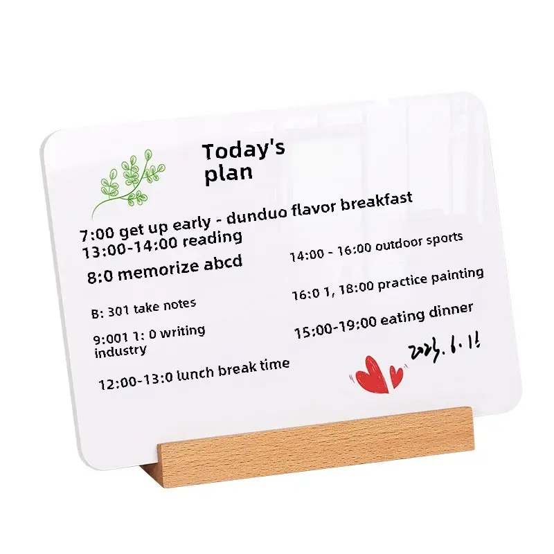 Wholesale Desktop Erasable Whiteboard Dual-Sided Writing Message Board Standing Small Blackboard Message Reminder Sketchboard