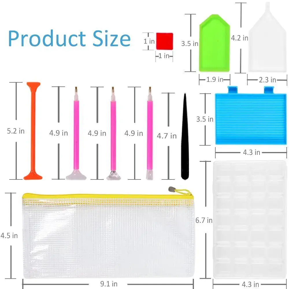 DIY Diamond Painting Tool Kit 5D Diamond Accessories Artistic Craft Diamond Pen Embroidery Box For Home Decorations