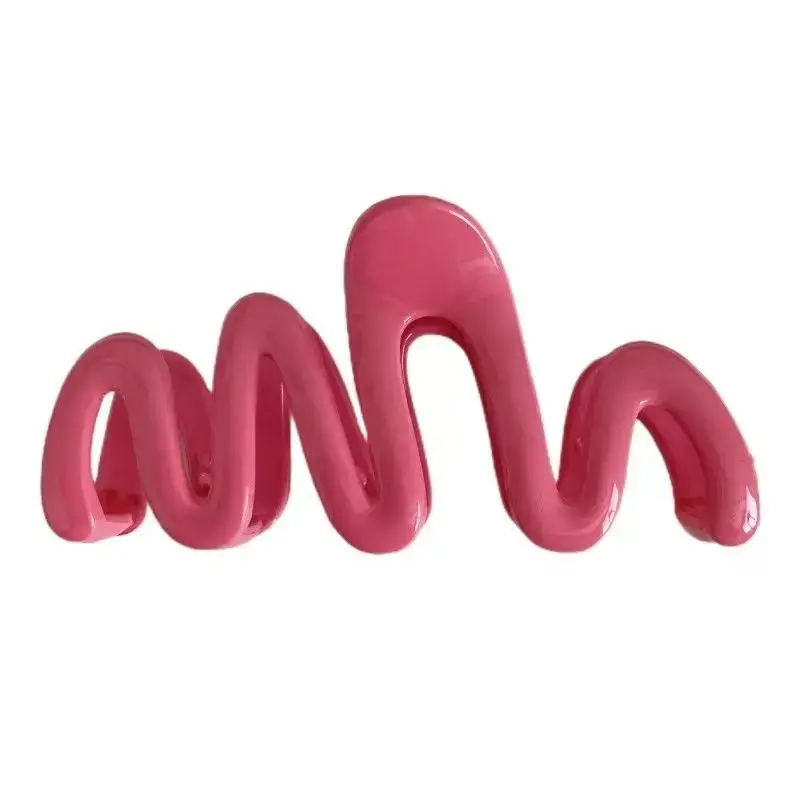 Summer Hot Sale Of The Season New Jelly Color Wave Large 13CM Hair Claw Super Large Clip for Back of Head Bun Shark Clamp Profes