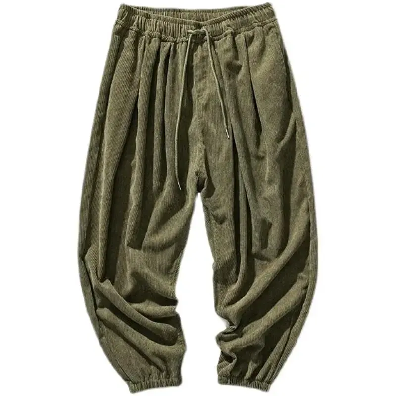 Japanese Trendy Brand Cropped Pants Loose-fit Wide Leg Bloomers Casual Long Pants For Heavy People