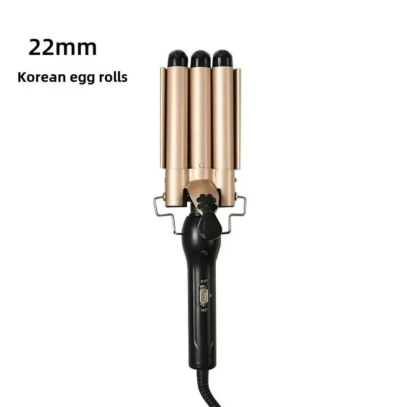 Three-Tube Hair Curling Iron Wavy Hair Texture Instant Noodles Head Large And Small Curling Irons Hair Straightening Tool Access