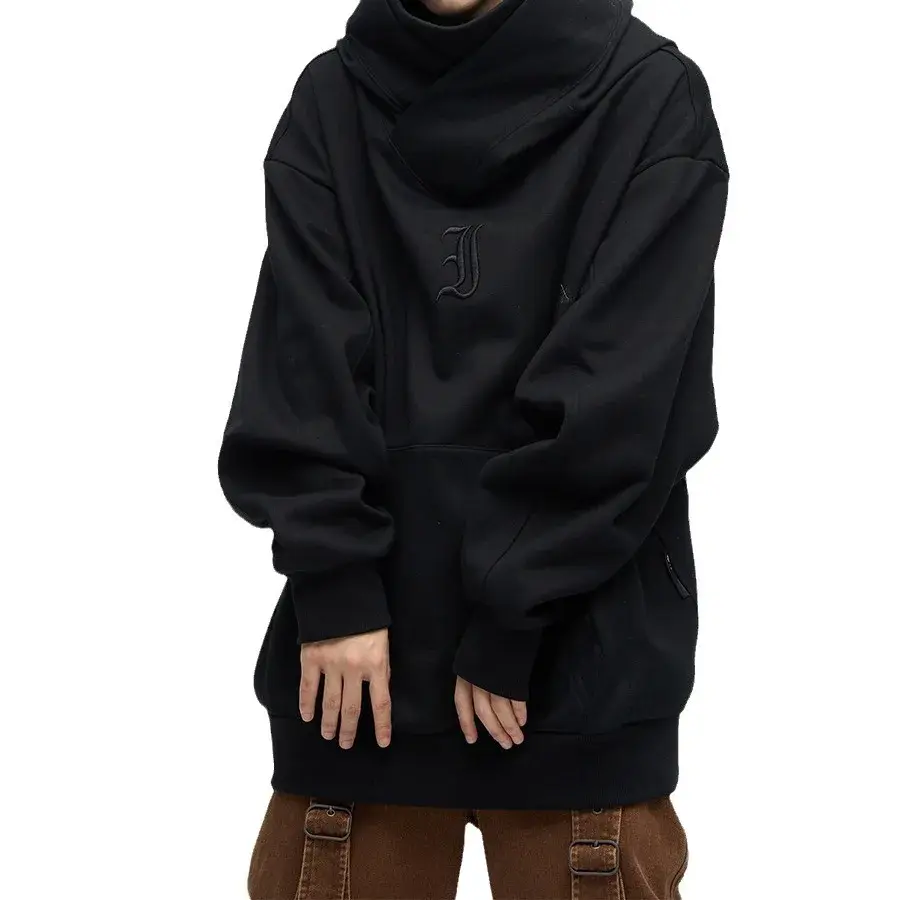 Men's Hoodie Sweatshirt Winter Thickened Fleece American Style High Street Outerwear Casual Comfortable Loose Fit Streetwear