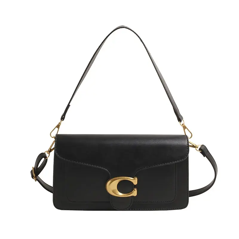 2025 New Women's High-End Pure Color Simple Square Bag Multi-Layer Commuting Single Shoulder Bag Neutral Minimalist Style