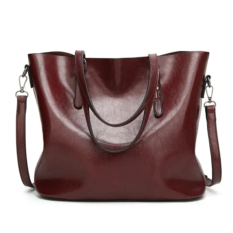 Vintage Style Patent Leather Bright Surface Tote Bag Women's Elegant Shoulder Bag New 2024 Trendy Large Handbag Motorcycle Equip