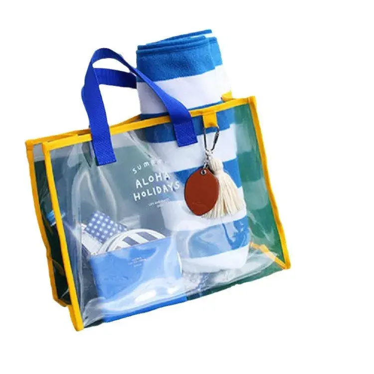 Transparent PVC Waterproof Storage Bag For Swimming Beach Travel Carry-On Shower Bag Toiletries Cosmetics Home Goods