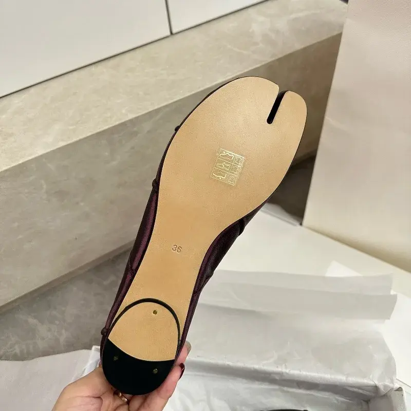 Migua Flat Ballet Slippers Tabi Toe-shaped Single Shoes Pig Hoof Shoes Summer-ready Sheepskin Insoles Niche Style