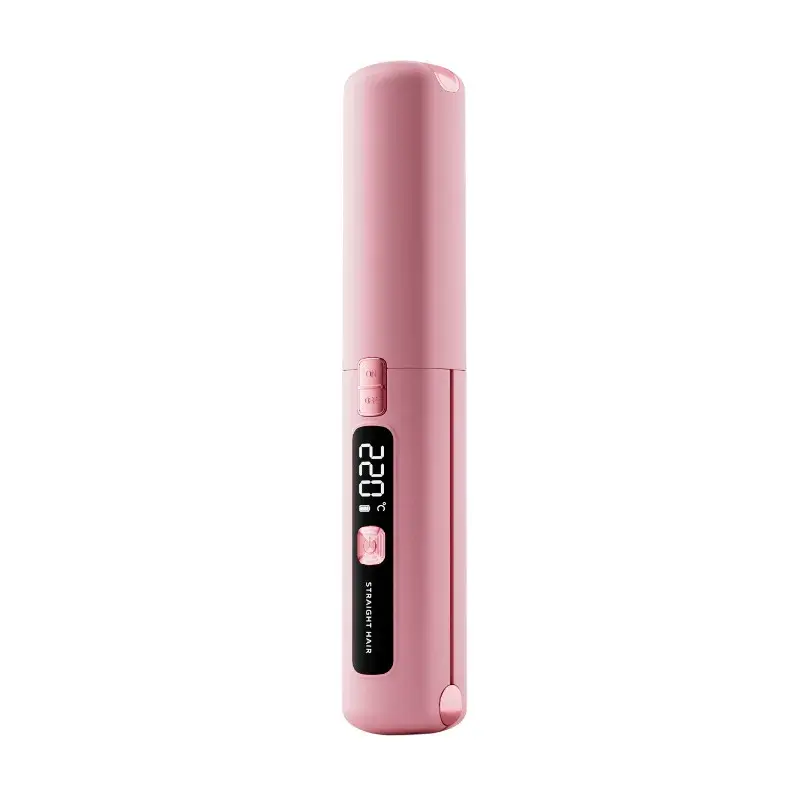 Portable Ceramic Coated Hair Curler And Straightener Damage Free Home Use Rechargeable Hair Styling Tools Salon Accessories