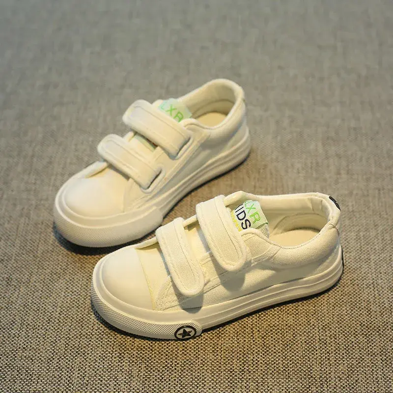Children's Canva Shoes Magic Stickers Autumn New Style Medium Large Kids Student Shoes Men Women's Kids Korean Fabric
