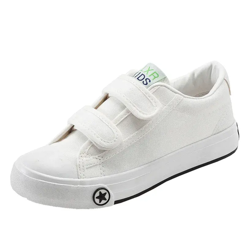 Children's Canva Shoes Magic Stickers Autumn New Style Medium Large Kids Student Shoes Men Women's Kids Korean Fabric