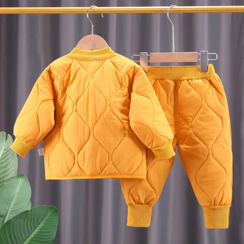 2022 New Design Sensibility BabyPadded Jacket Autumn/Winter Children's CardiganTopCasualtrousersuit Wholesale