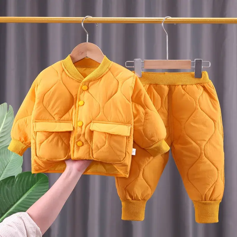 2022 New Design Sensibility BabyPadded Jacket Autumn/Winter Children's CardiganTopCasualtrousersuit Wholesale