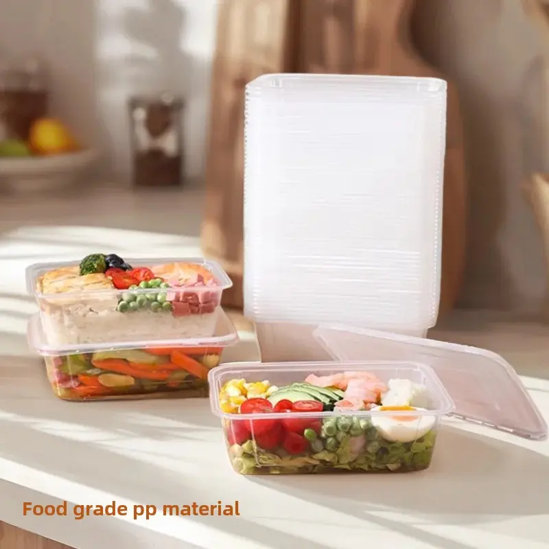 Starry River Disposable Food Container With Lid Thickened Plastic Transparent Rice Box Suitable For Microwave Freezing Commercia