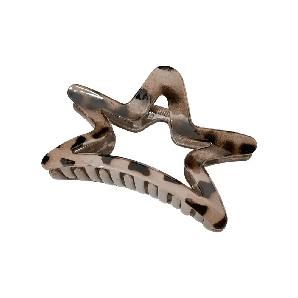 Best Selling Hair Accessories Hollow Heart Leopard Print Hair Clip Tortoiseshell Star Long Rectangle Hair Tail Shark Clip