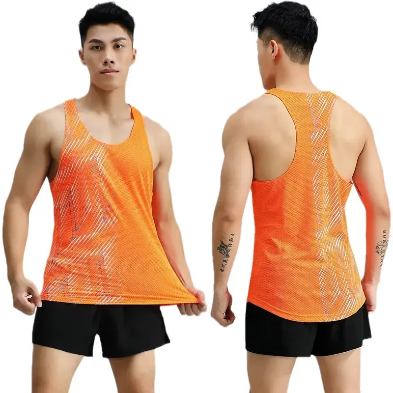 Professional Men's Marathon Running Vest Sports Suit Quick Dry Training Gear For Competitions Summer Season