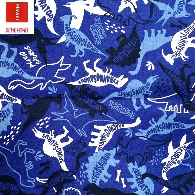 Wholesale Dinosaur Cartoon Camouflage Printing Fabric Women's Clothing Children's Wear Craft Supplies Available In Multiple Colo