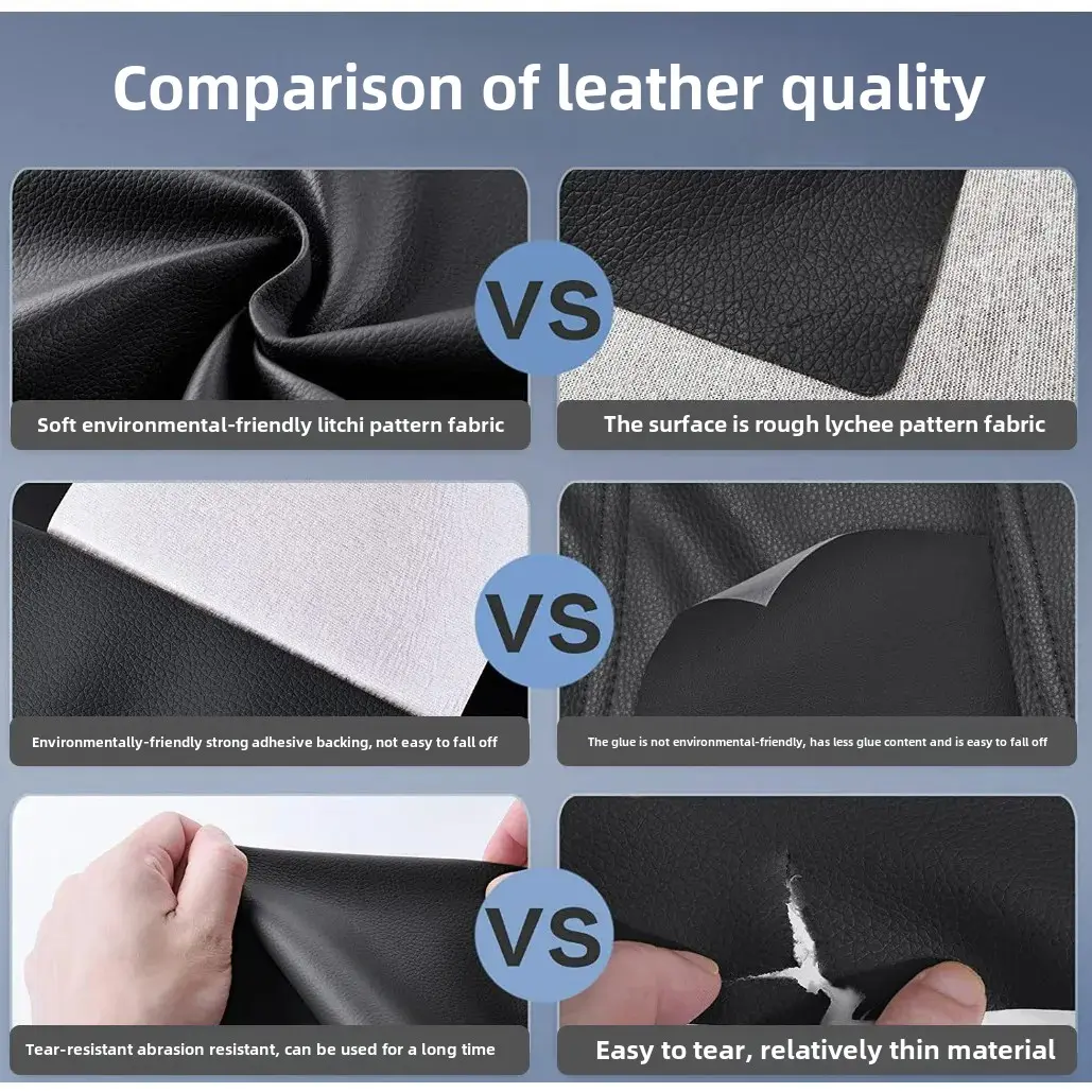 Self-Adhesive Leather Repair Patch for Sofa Bed Head Refurbishment Artificial Leather Fabric White Glue Leather