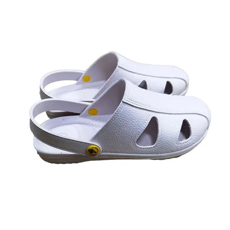 Anti-static Spu Slippers For Men Women Four Hole Safety Shoe Boots Protective Arch Support Insulated Against Electrostatic