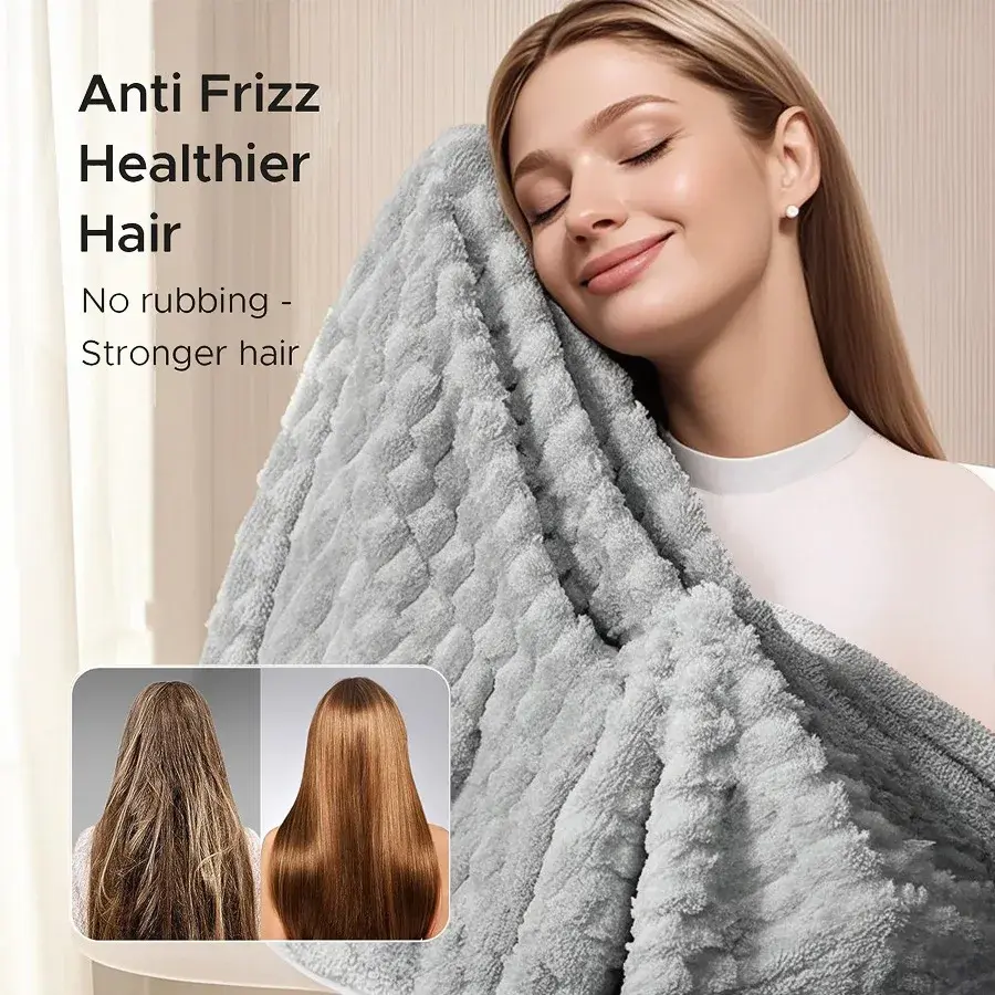 Thickened Absorbent Quick-Drying Comfortable Cloud-like Hair Towel No Shedding High Aesthetic Value Cross-Border New Model