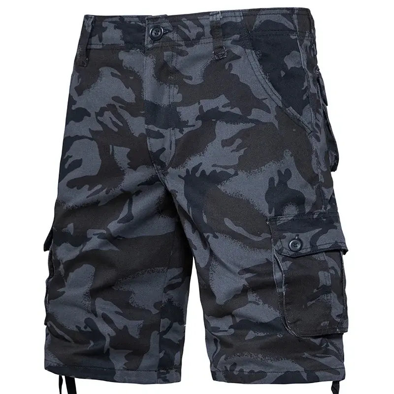 Fashionable Camouflage Shorts Men's Casual Trendy Loose-fit Mid-waist Pure Cotton Cargo Pants For Summer